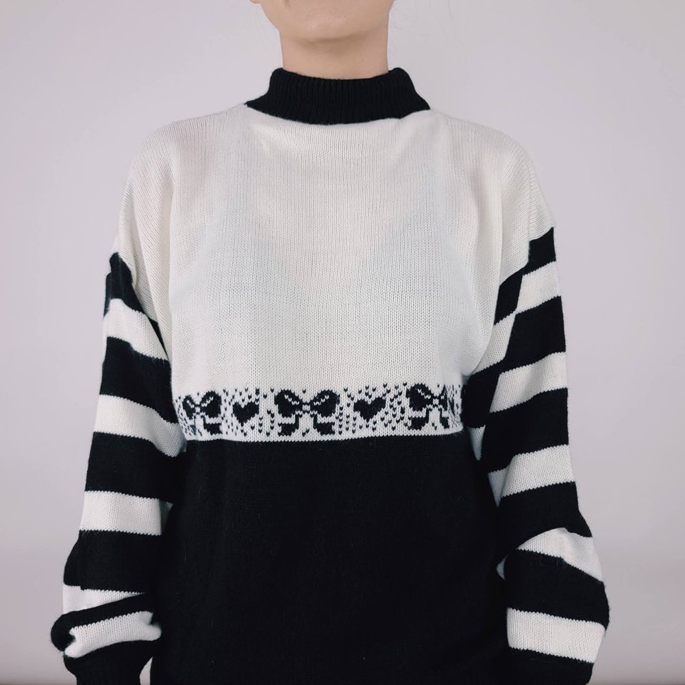 Vintage Morgan Square Mock Neck Grandma Sweater - Picture 3 of 10